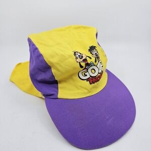 VtG Goof Troop Kids Youth Hat Cap Back Neck Flap Disney Goofy Purple Yellow